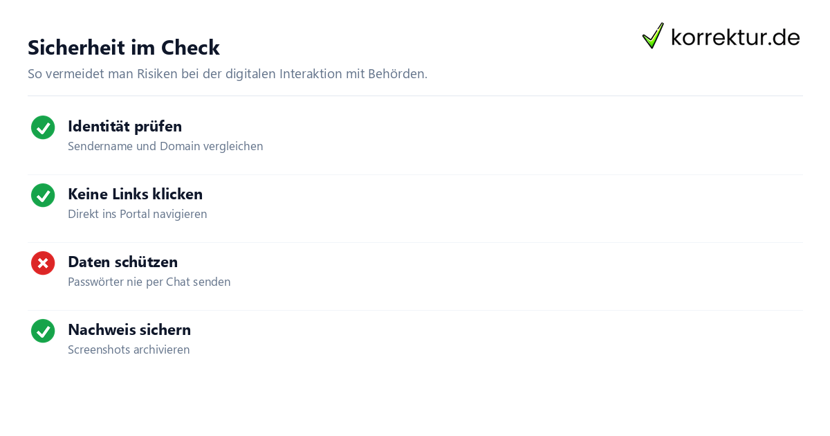 Checkliste für sichere digitale BAföG-Kommunikation