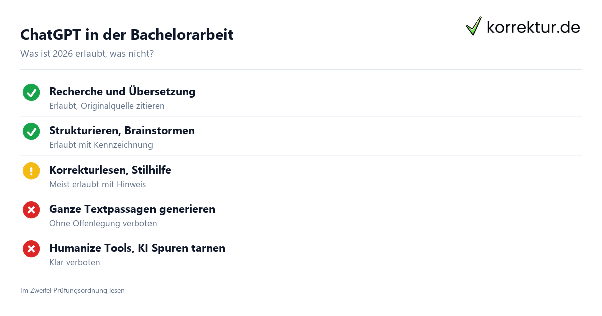 ChatGPT in der Bachelorarbeit Regeln zur KI Nutzung