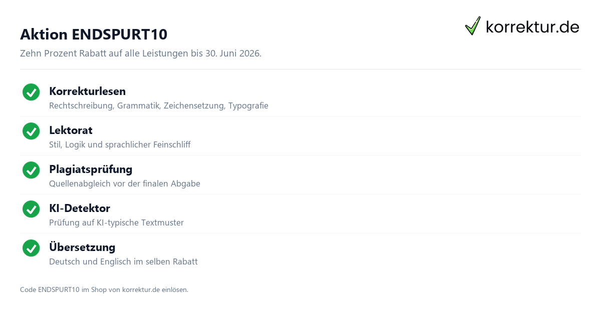 Checkliste für den Endspurt in der Prüfungsphase