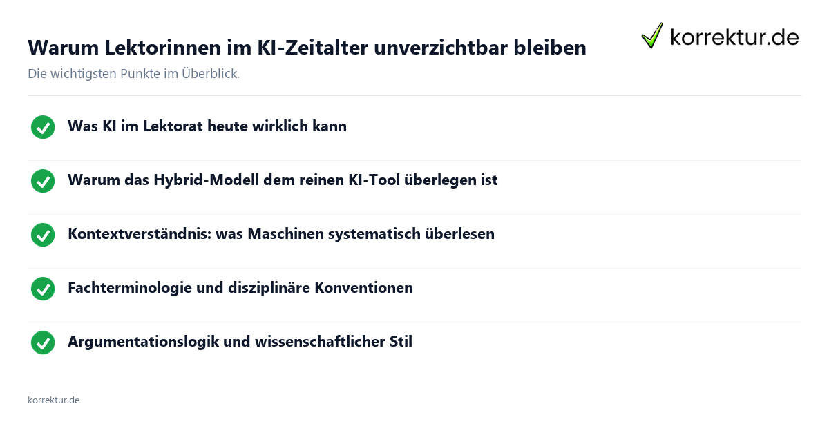 Warum Lektorinnen im KI-Zeitalter unverzichtbar bleiben