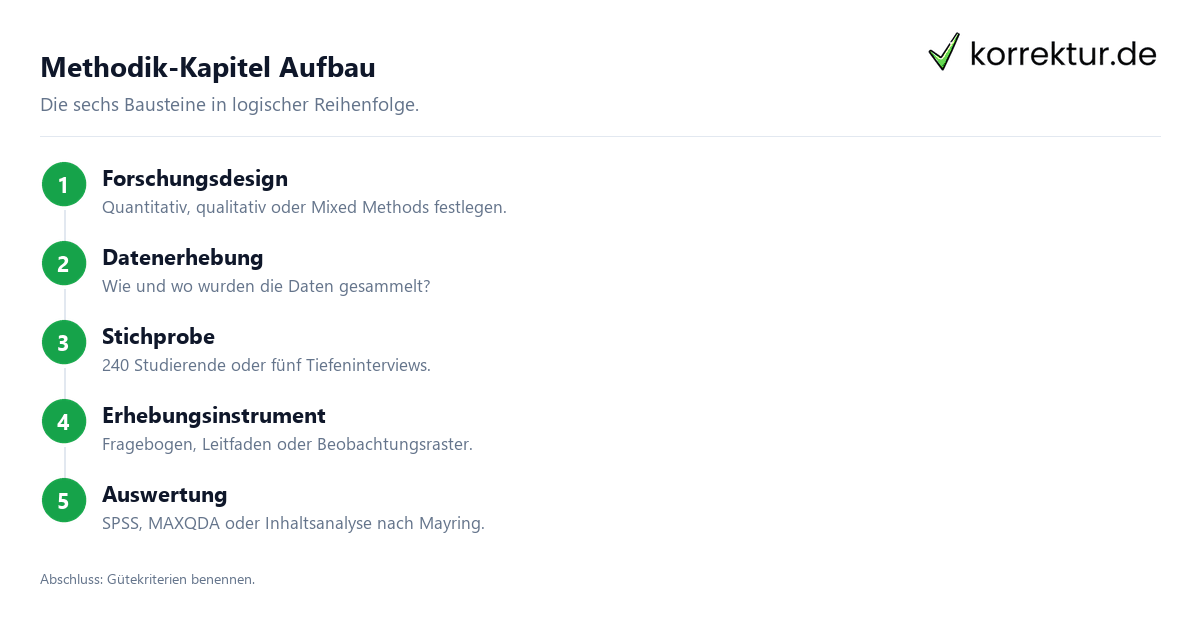 Methodik Bachelorarbeit: Aufbau in 5 Schritten