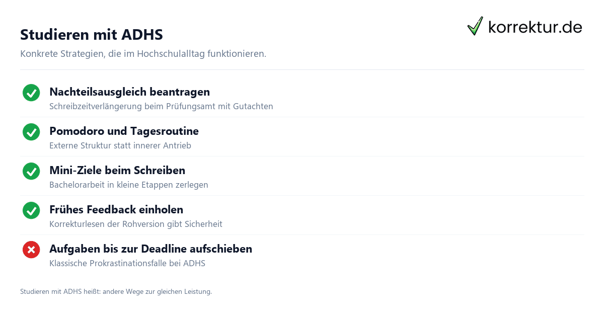 Studieren mit ADHS: Strategien und Hilfen im Studium