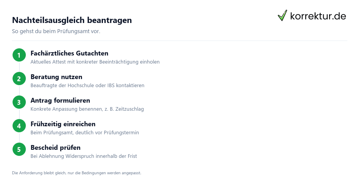 Studieren mit Behinderung: Nachteilsausgleich beantragen Schritt für Schritt