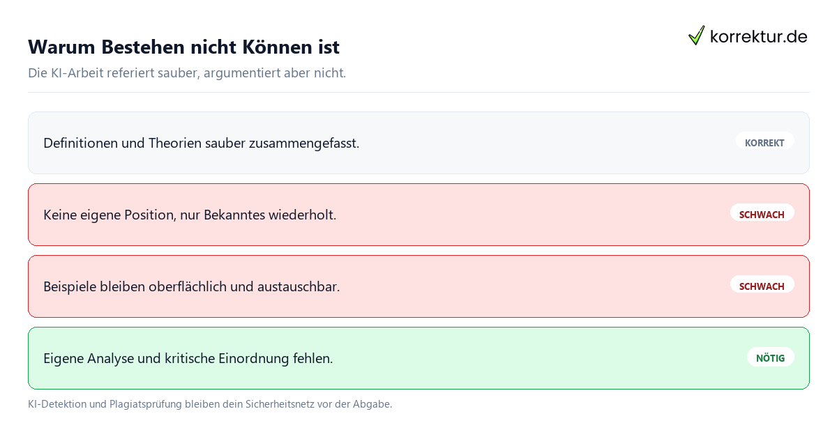 KI-Hausarbeit Soziologie Bewertung KI-Hausarbeit Soziologie: warum Bestehen nicht Können bedeutet
