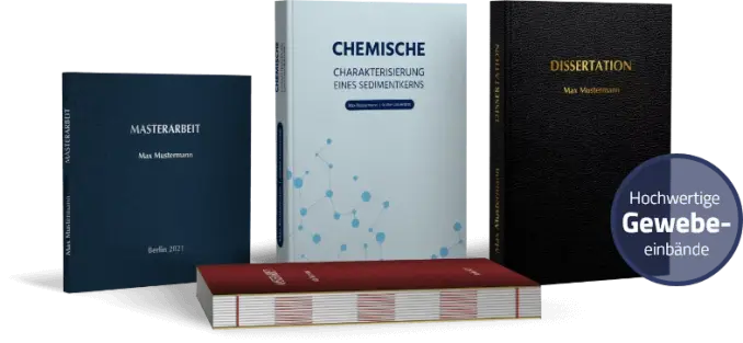 Gedruckte und gebundene Abschlussarbeiten: Masterarbeit, Dissertation und Softcover