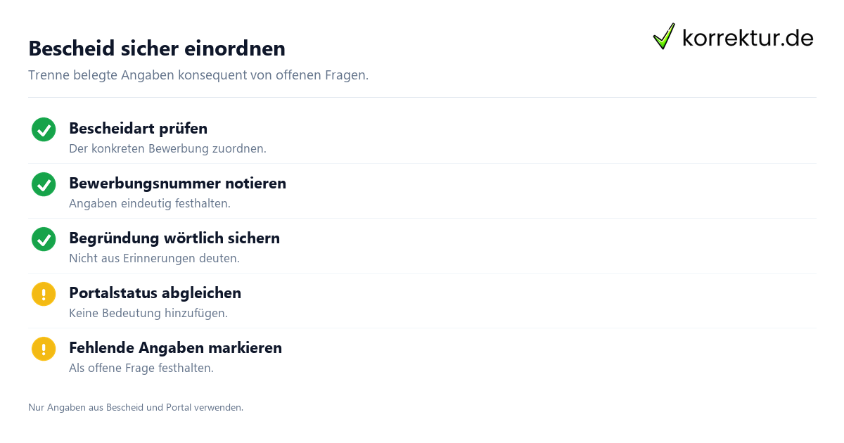 Bescheid sicher einordnen Ablehnungsbescheid bei der Studienbewerbung verstehen: Bescheid prüfen