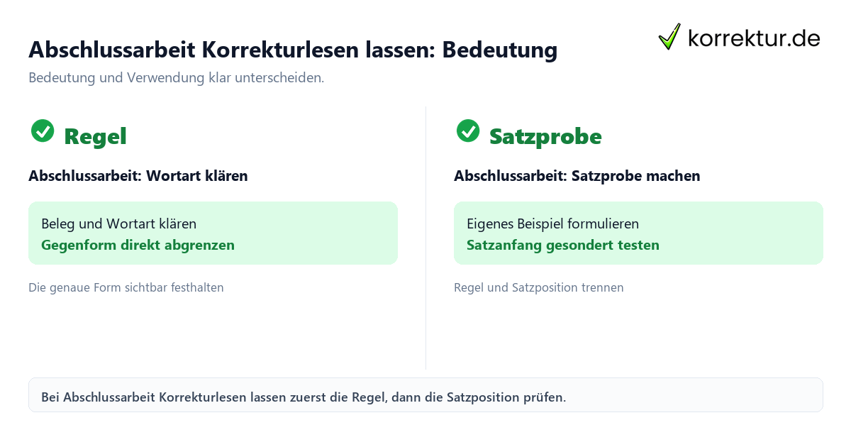 Abschlussarbeit Korrekturlesen lassen: Bedeutung und Verwendung