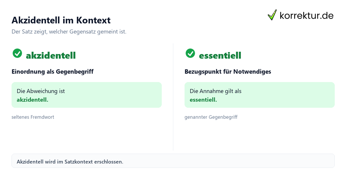 Was bedeutet „akzidentell“? Gegenüberstellung der Bedeutung