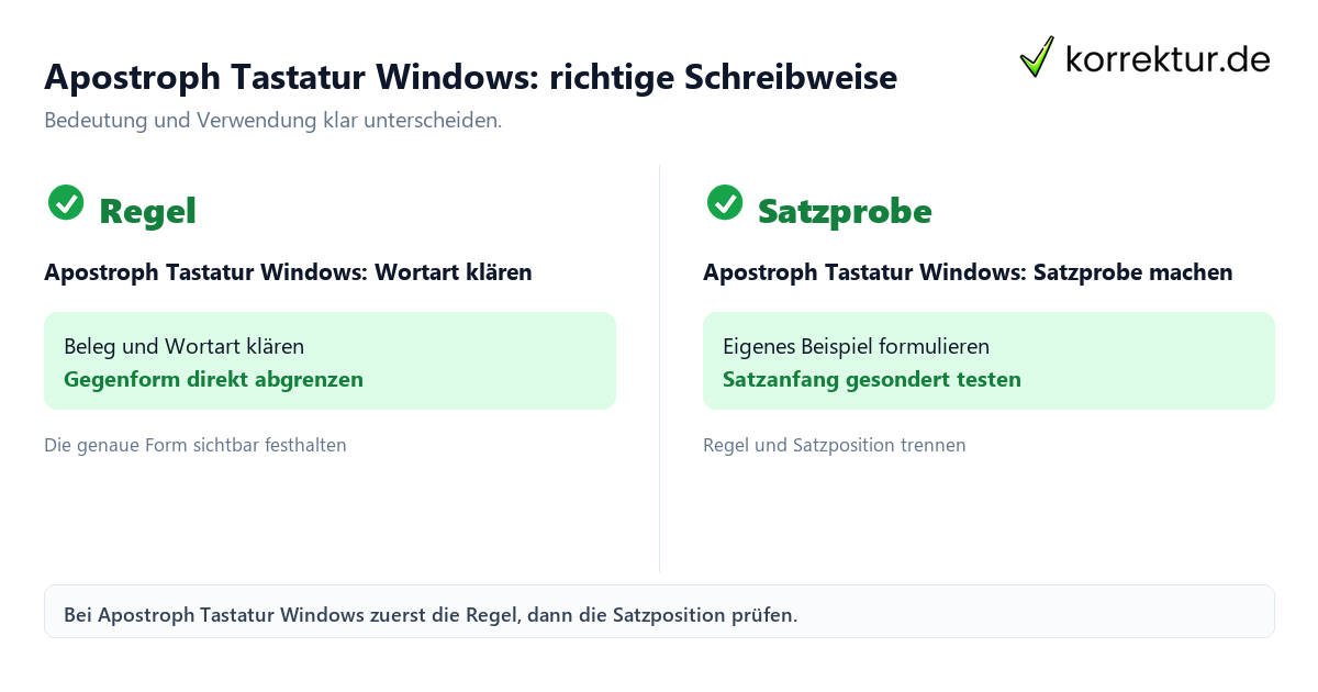 Apostroph Tastatur Windows: richtige Schreibweise Apostroph Tastatur Windows: richtige Schreibweise