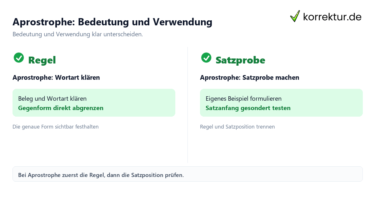 Aprostrophe: Bedeutung und Verwendung mit Bedeutung und passender Verwendung im Vergleich