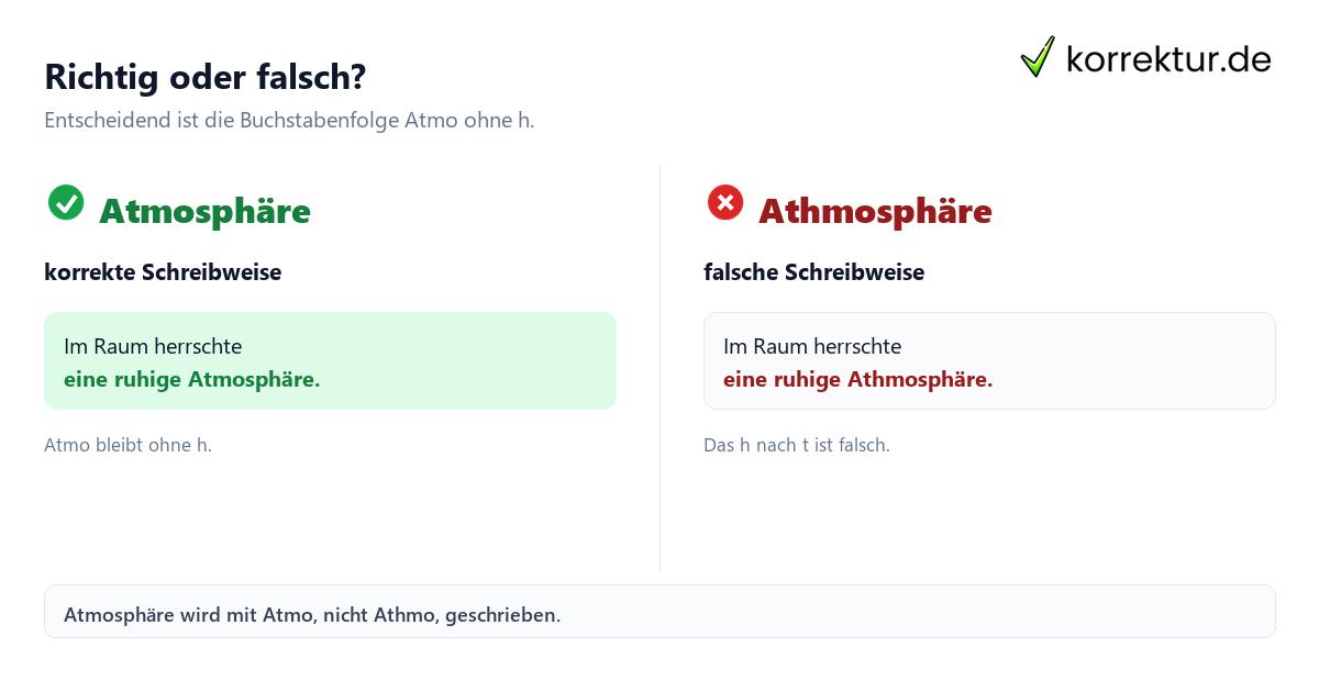 Atmosphäre oder athmospäre: richtige Schreibweise im Vergleich