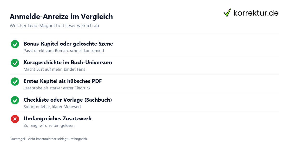 Autoren-Newsletter: Anmelde-Anreize im Vergleich für mehr Abonnenten