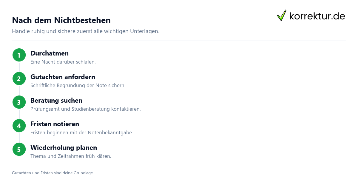 Bachelorarbeit durchgefallen: Die nächsten Schritte planen