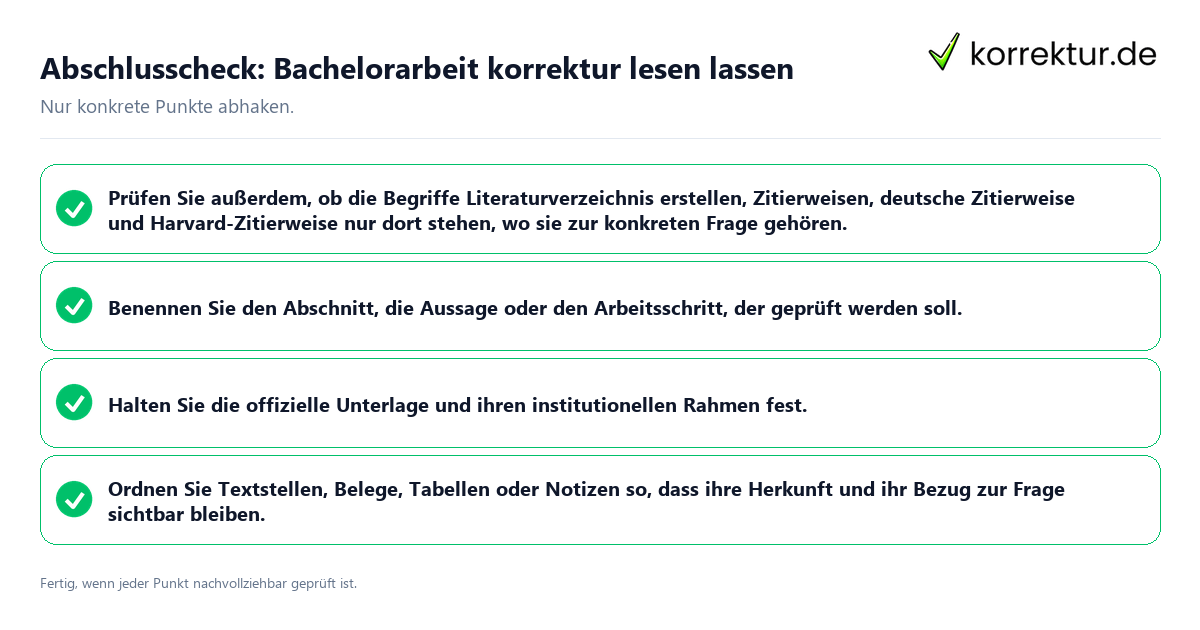 Abschlusscheck: Bachelorarbeit korrektur lesen lassen Konkreter Abschlusscheck zu Bachelorarbeit korrektur lesen lassen