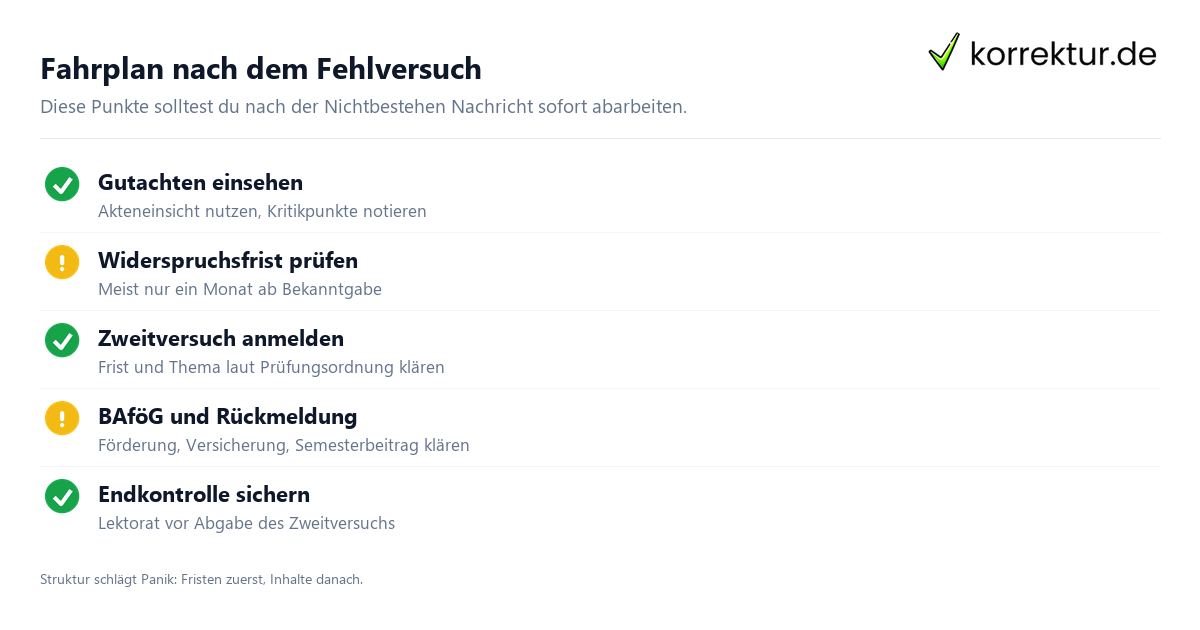 Bachelorarbeit nicht bestanden: Sofortmaßnahmen und nächste Schritte