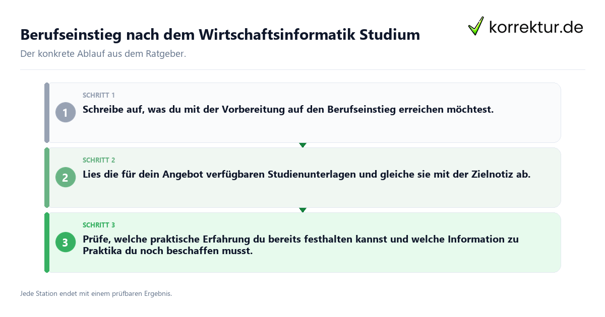 Berufseinstieg nach dem Wirtschaftsinformatik Studium Konkrete Schritte zu Berufseinstieg nach dem Wirtschaftsinformatik Studium