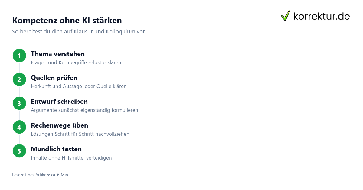 Akademische Täuschung vermeiden und ohne KI lernen