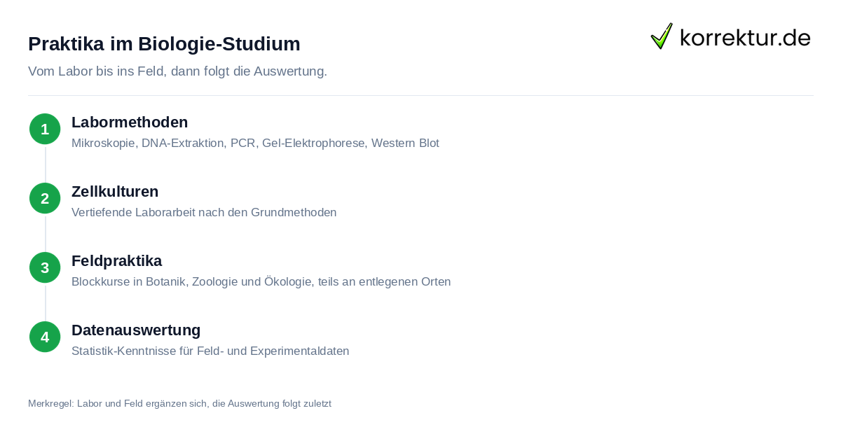 Praktika im Biologie-Studium Biologie studieren: Praktika im Labor und im Feld