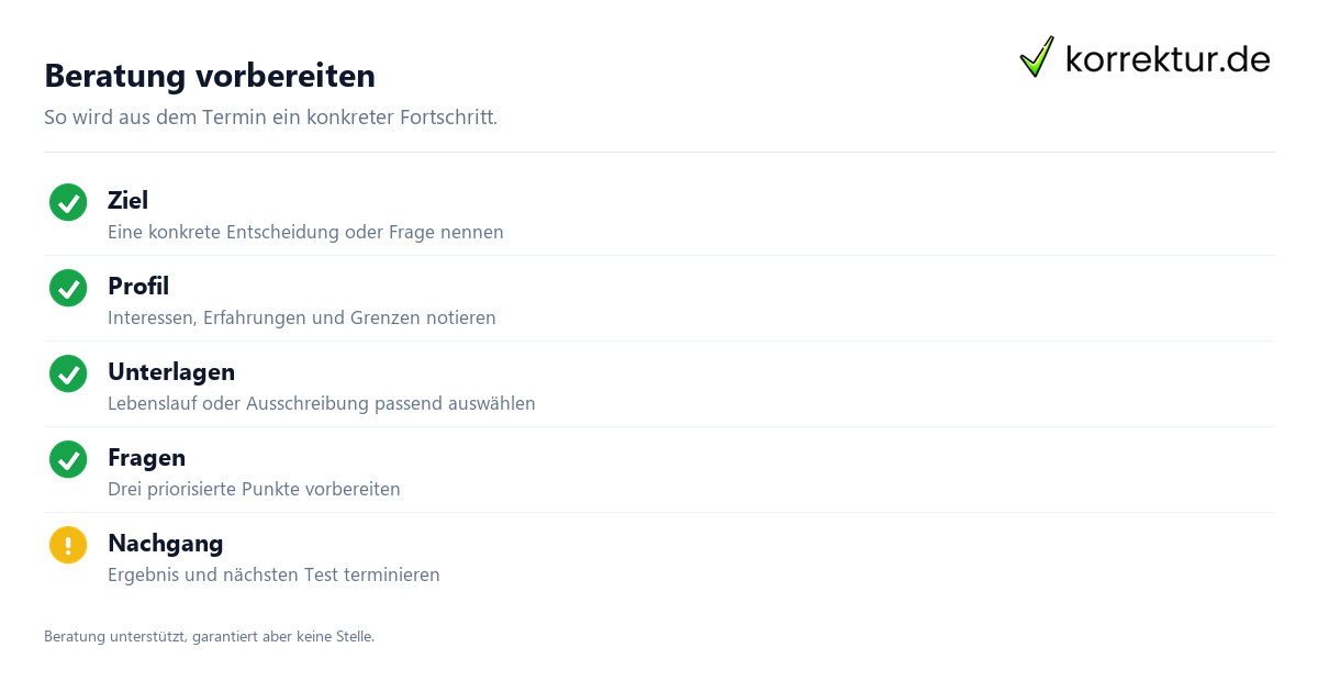Career Service im Studium: praktische Checkliste