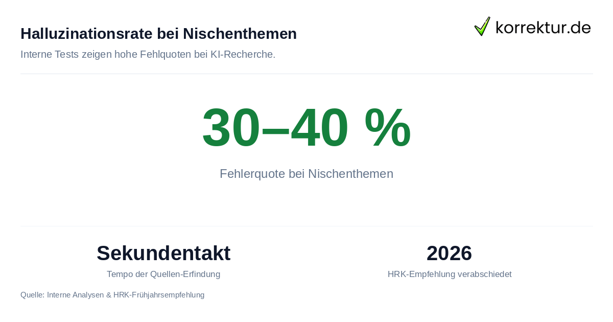 Statistik zu KI Halluzinationen in wissenschaftlichen Arbeiten