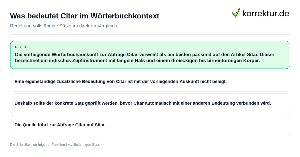 Konkrete Regel und vollständige Beispielsätze zu Was bedeutet Citar im Wörterbuchkontext