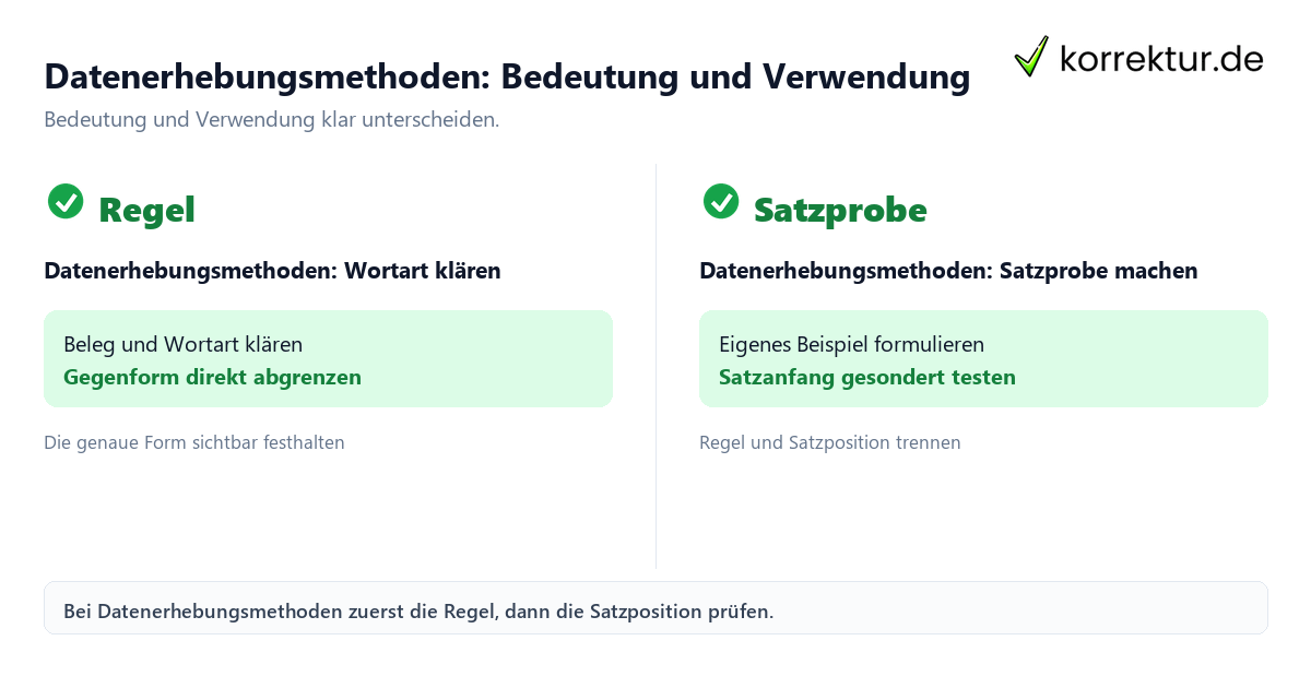 Datenerhebungsmethoden: Bedeutung und Verwendung Datenerhebungsmethoden: Bedeutung und Verwendung mit Bedeutung und passender Verwendung im Vergleich