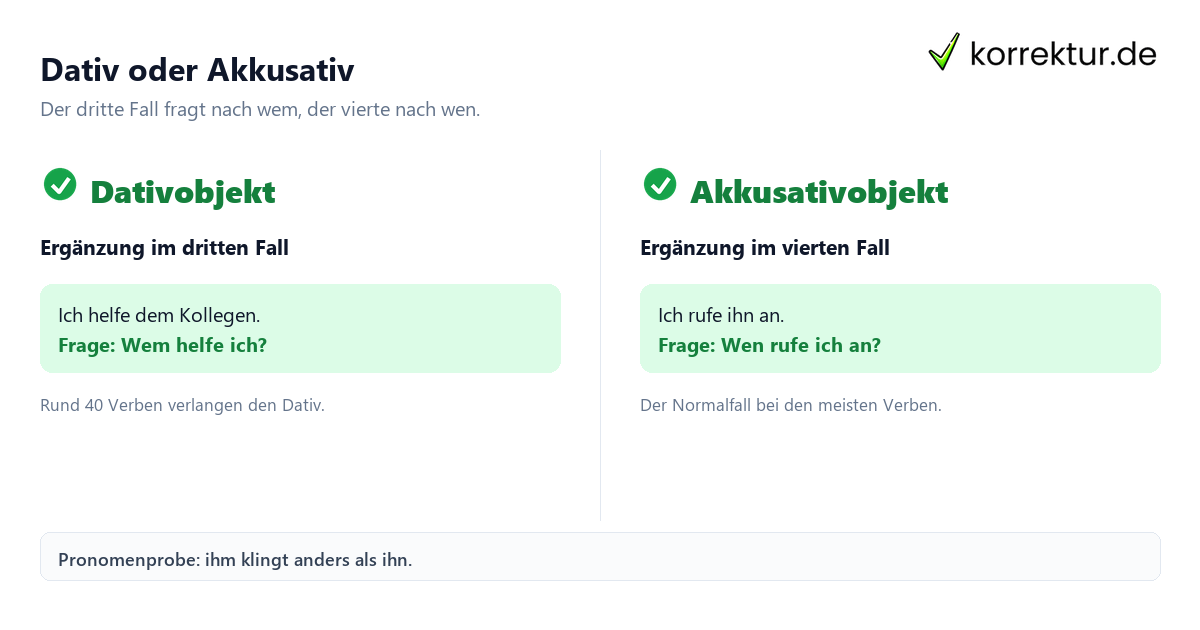 Dativobjekt Dativobjekt