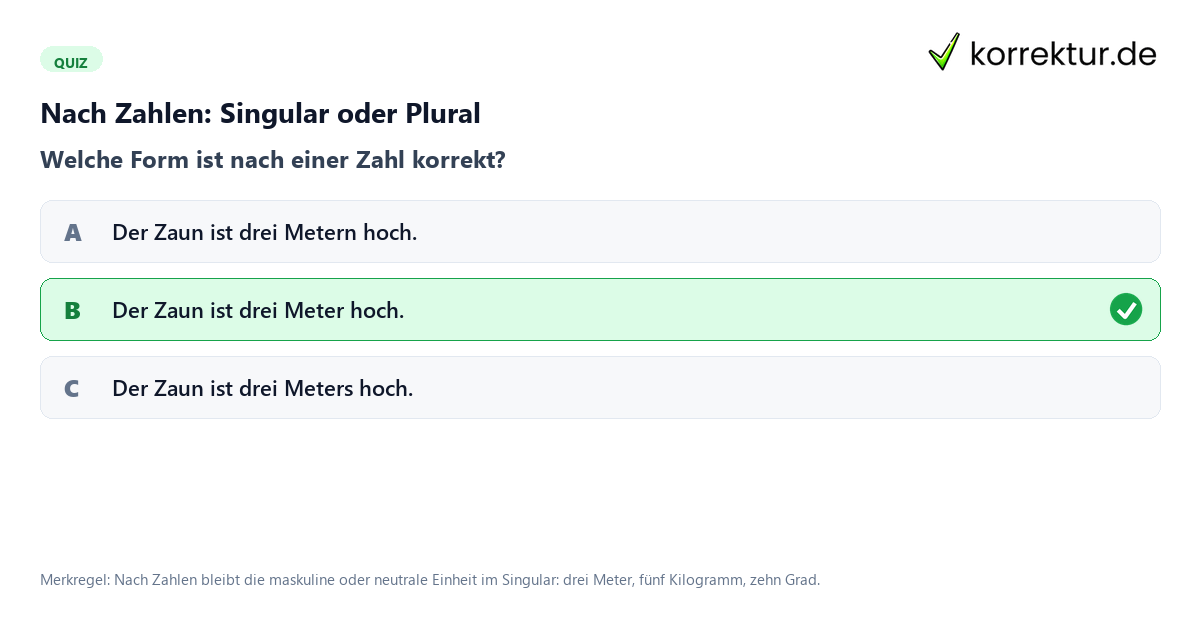 Meter Artikel Meter Artikel