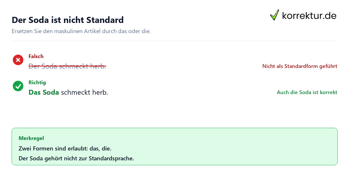 der oder das Soda