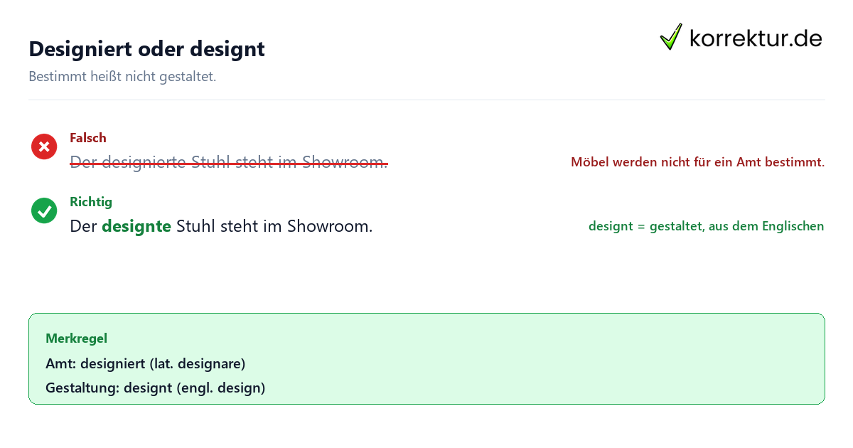 Designiert Bedeutung