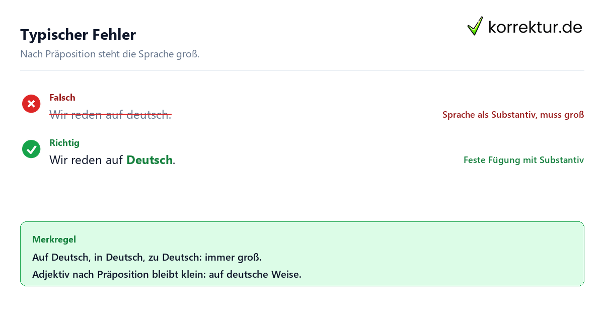 deutsch groß oder klein deutsch groß oder klein
