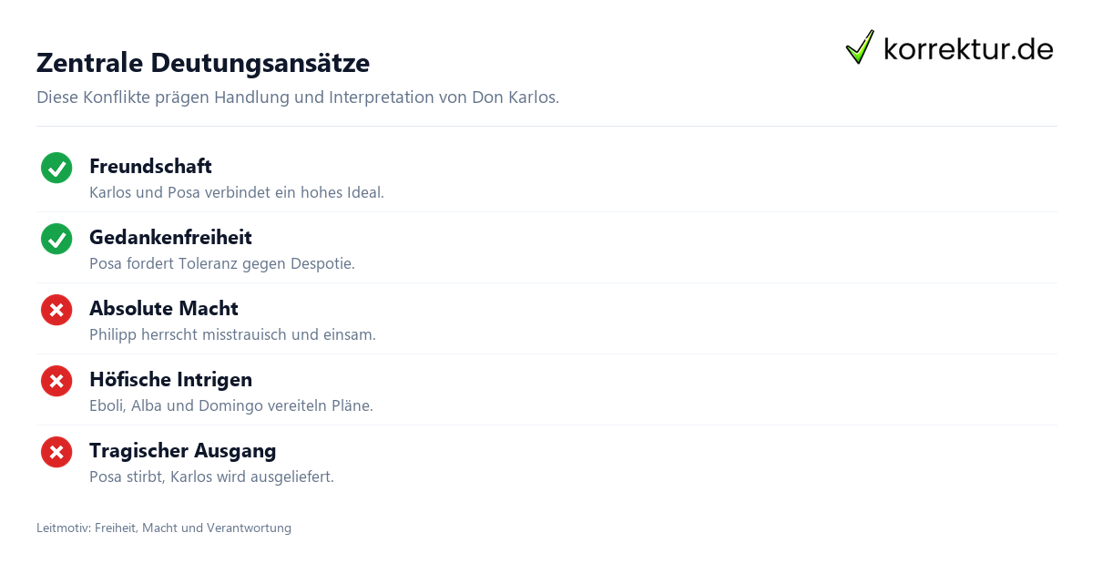 Zentrale Deutungsansätze Don Karlos Interpretation: Zentrale Themen und Figuren