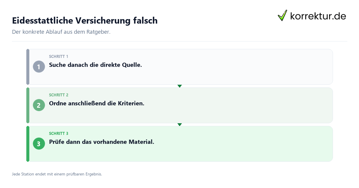 Konkrete Schritte zu Eidesstattliche Versicherung falsch