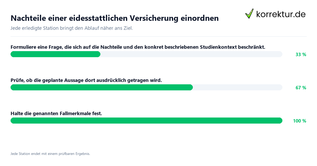 Konkrete Schritte zu Nachteile einer eidesstattlichen Versicherung einordnen