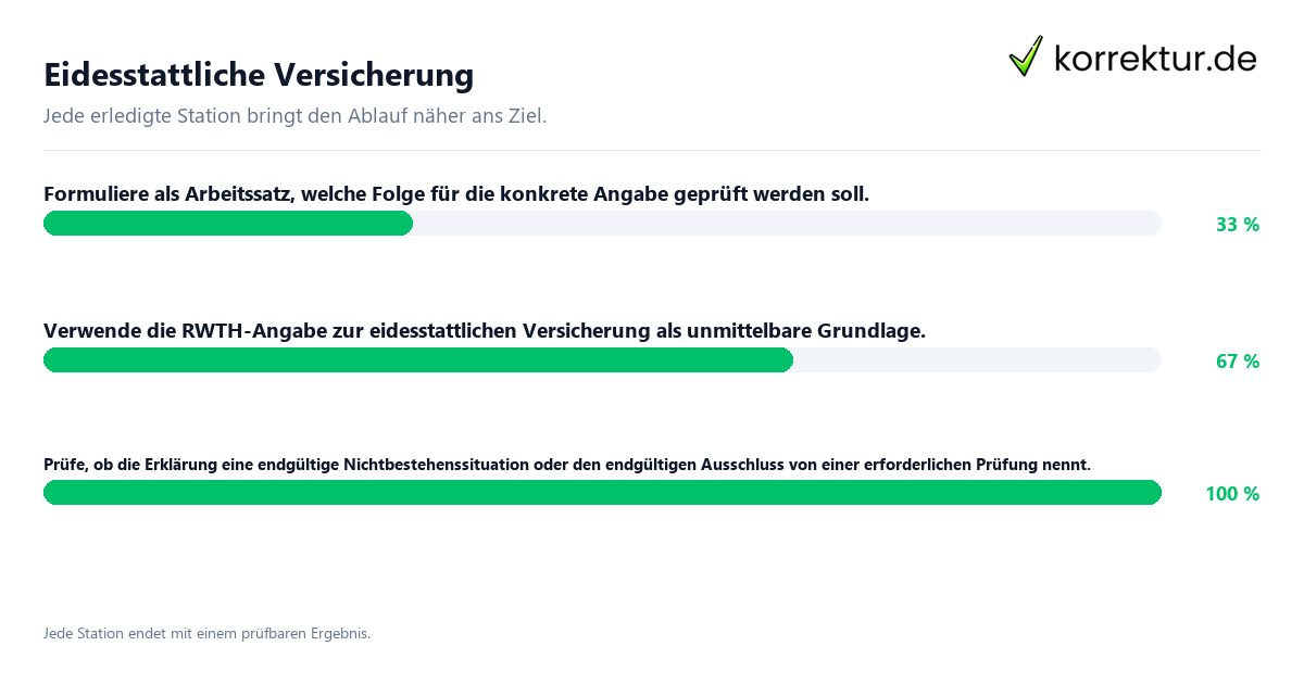 Konkrete Schritte zu Eidesstattliche Versicherung