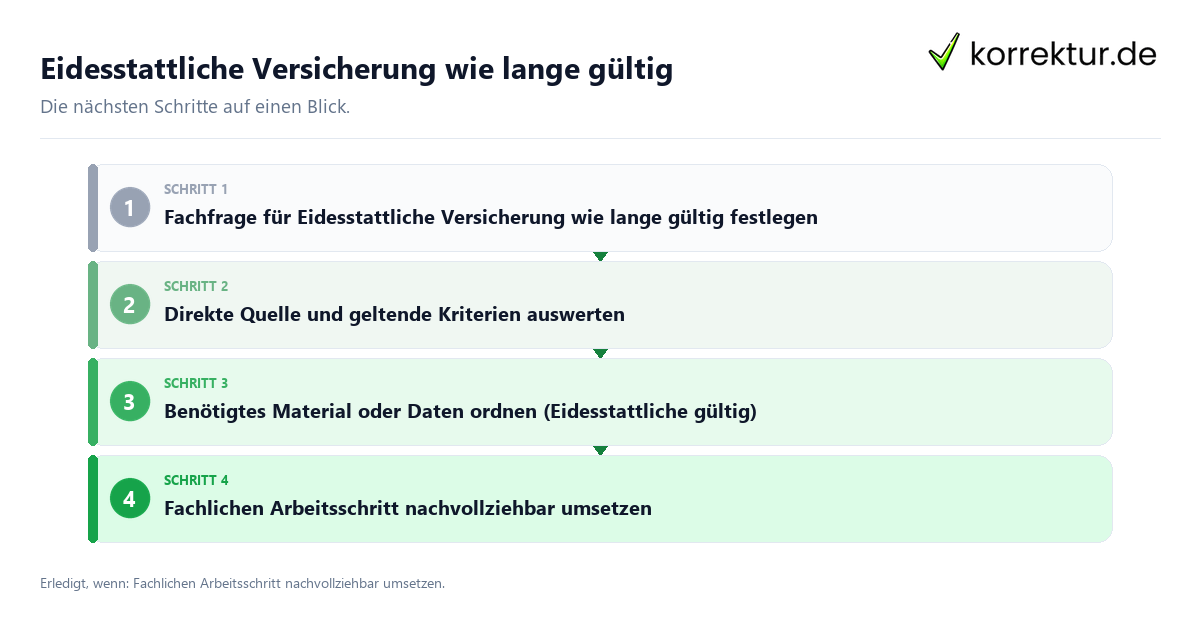 Eidesstattliche Versicherung wie lange gültig