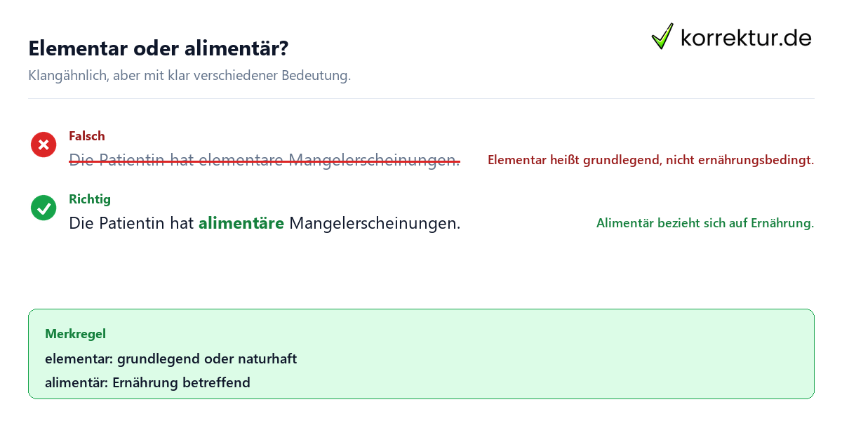 elementar Bedeutung
