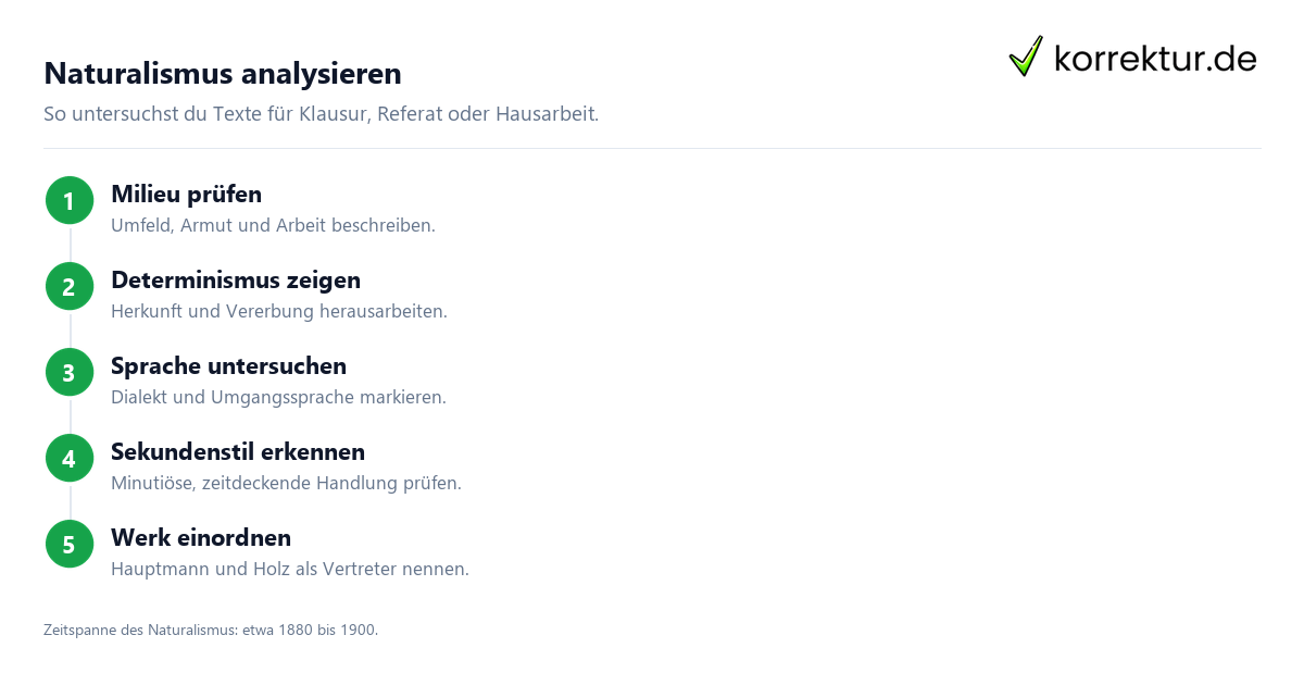 Naturalismus analysieren Naturalismus analysieren: Schritte für Schule und Studium