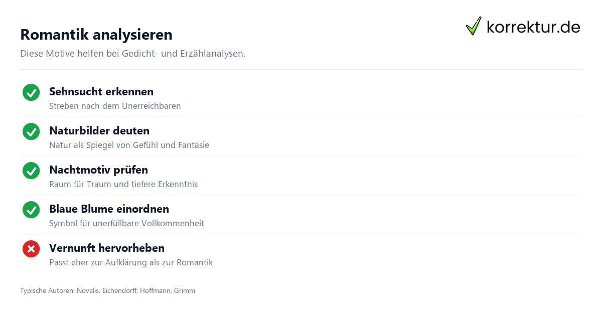 Romantik analysieren Romantik Merkmale für die literarische Analyse