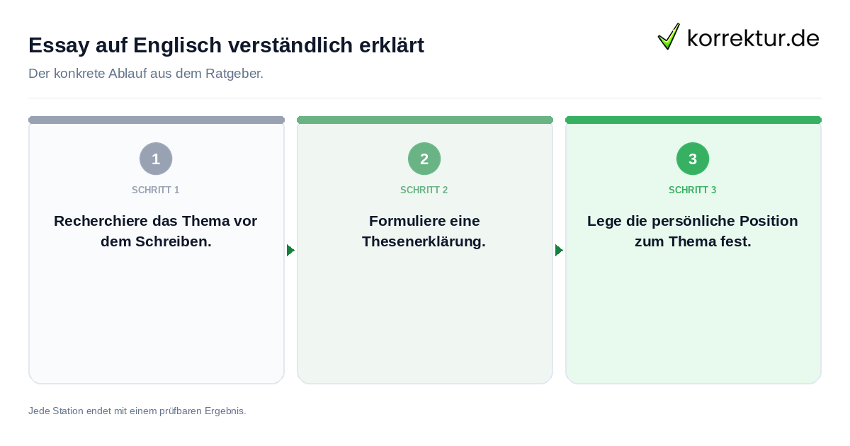 Essay auf Englisch verständlich erklärt Konkrete Schritte zu Essay auf Englisch verständlich erklärt