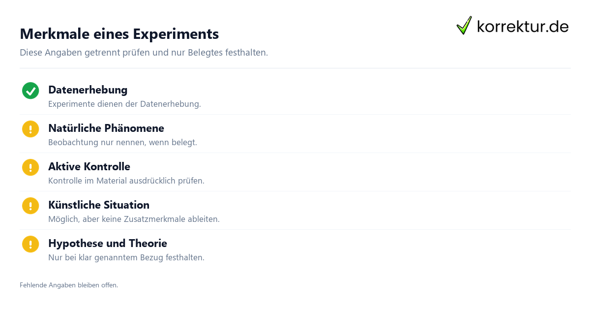 Was eine experimentelle Studie auszeichnet: Merkmale prüfen