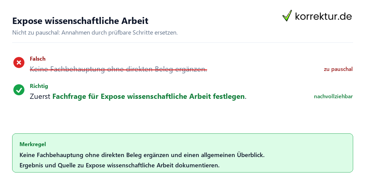 Expose wissenschaftliche Arbeit Ungeeignete und belastbare Vorgehensweise bei Expose wissenschaftliche Arbeit