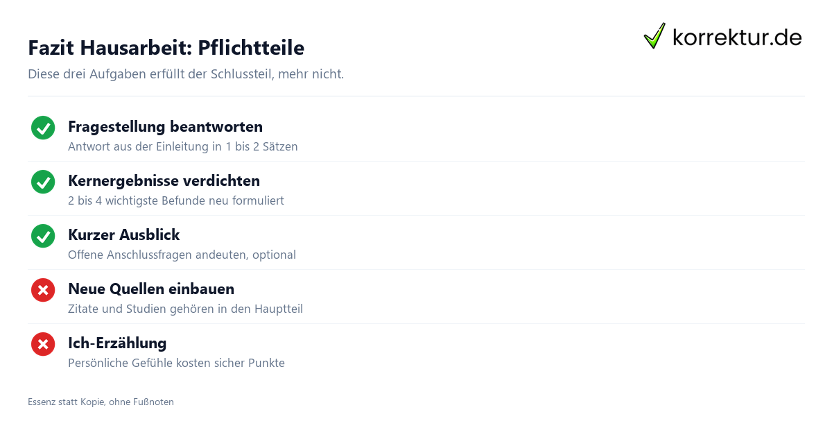 Fazit Hausarbeit
