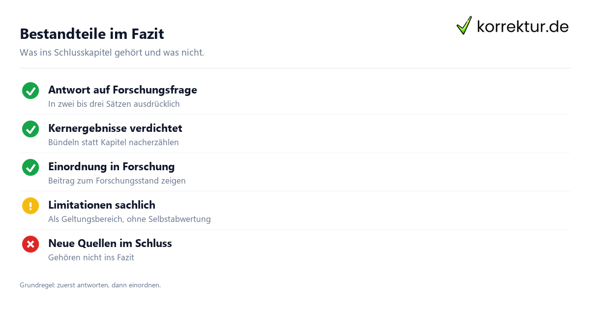 Fazit Masterarbeit