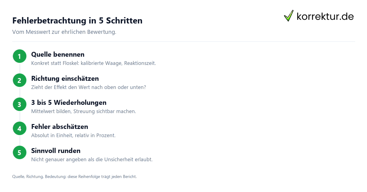 Fehlerbetrachtung in 5 Schritten Fehlerbetrachtung Schritt für Schritt schreiben