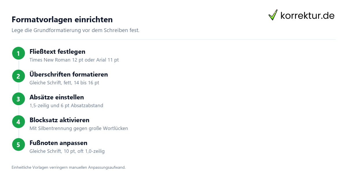 Formatvorlagen einrichten Formatierung Masterarbeit: Vorgaben und Formatvorlagen im Detail, Word-Formatvorlagen einrichten