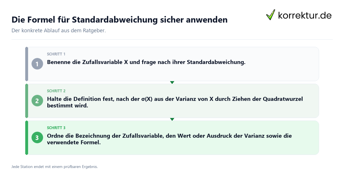 Konkrete Schritte zu Die Formel für Standardabweichung sicher anwenden