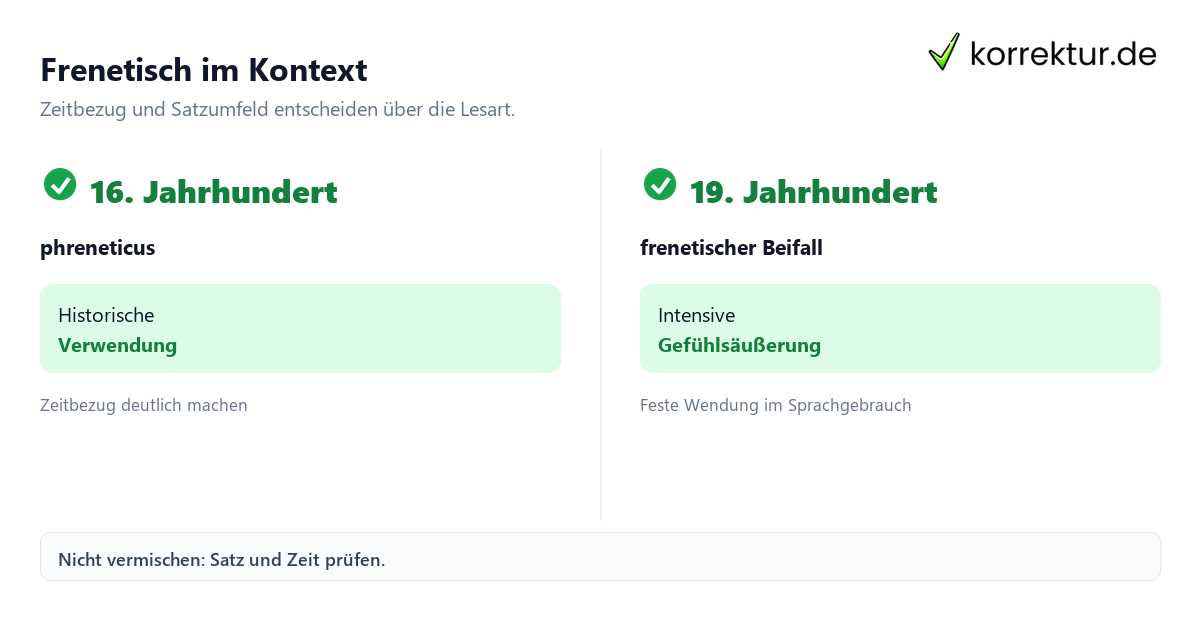 Frenetisch verständlich erklärt: Bedeutung und Gebrauch, historische und heutige Verwendung