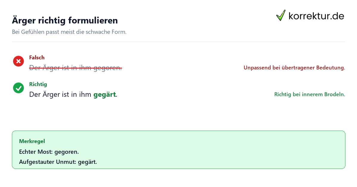 gegoren oder gegärt gegoren oder gegärt