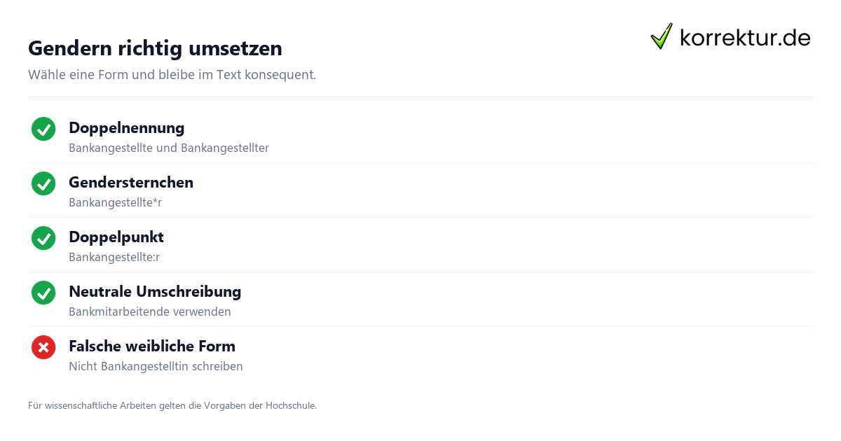 Gendern richtig umsetzen Gendern Bankangestellter: Doppelnennung, Bankangestellte*r und korrekte Schreibweisen